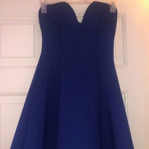 Royal blue short dress.